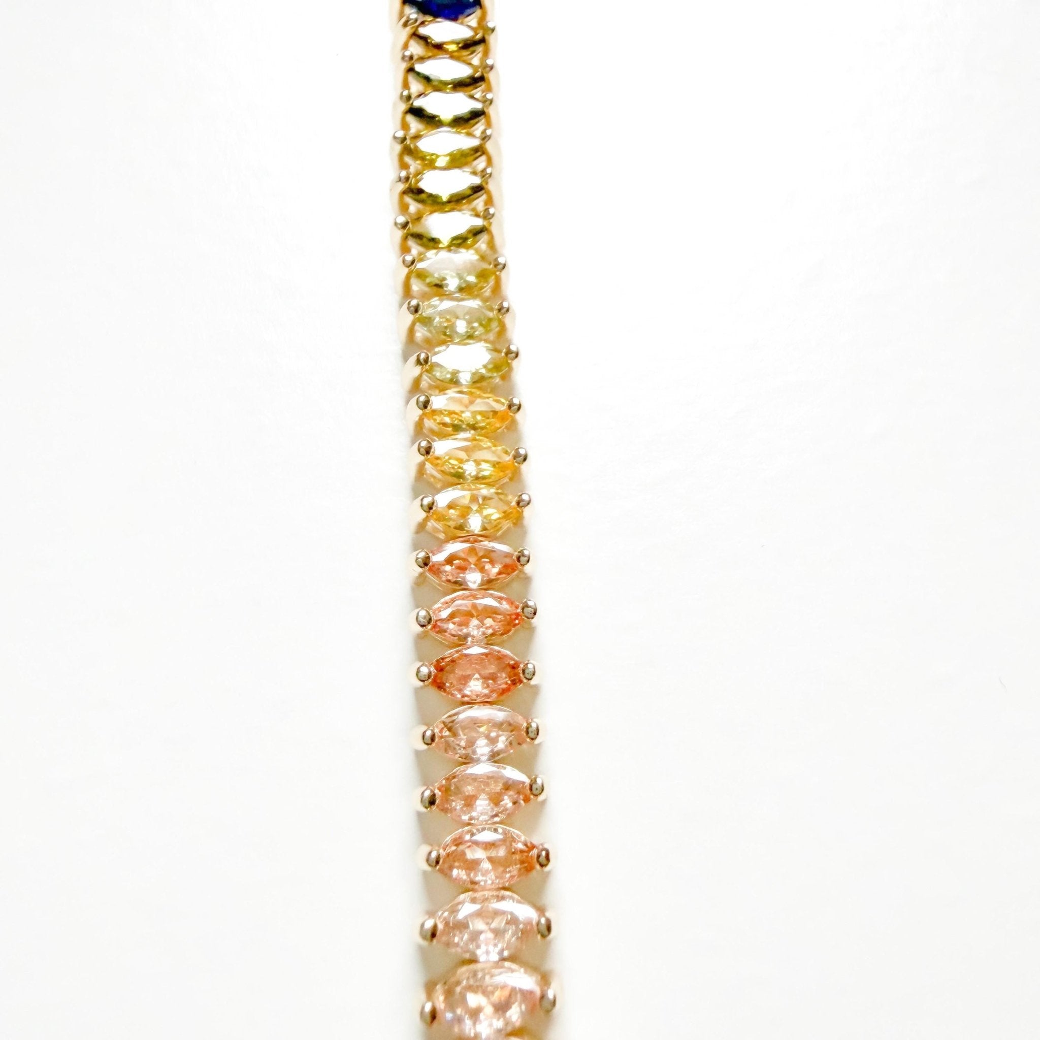 Marquise multicolor tennis bracelet - Séfan Jewelry