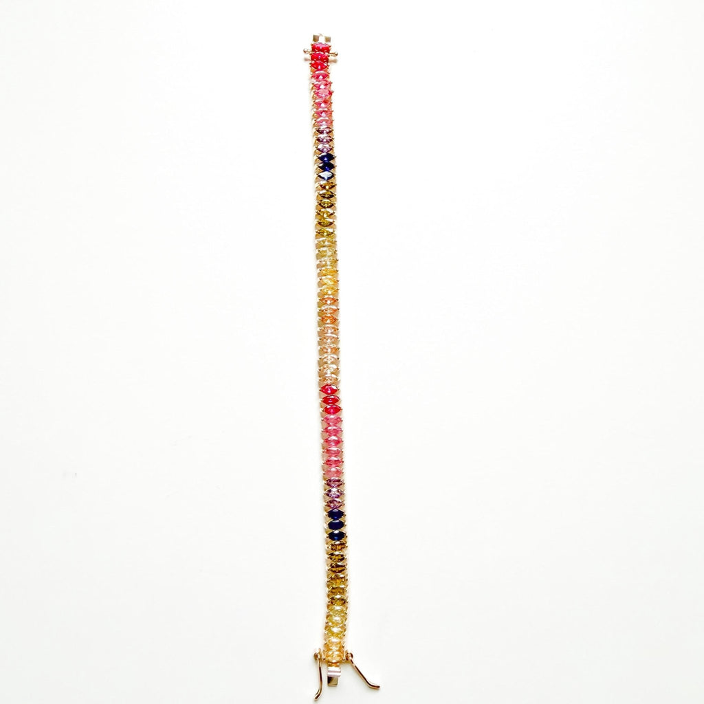 Marquise multicolor tennis bracelet - Séfan Jewelry