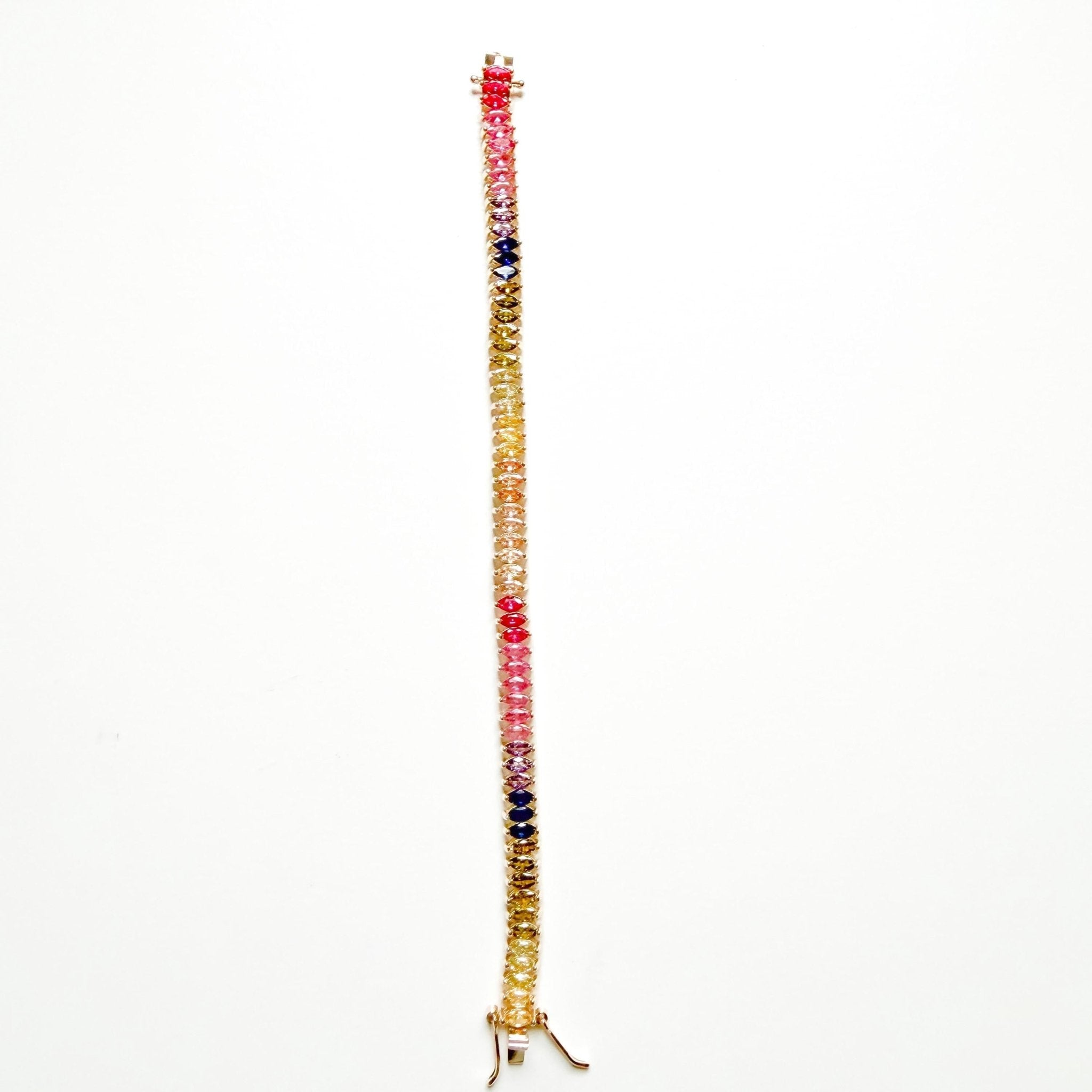 Marquise multicolor tennis bracelet - Séfan Jewelry