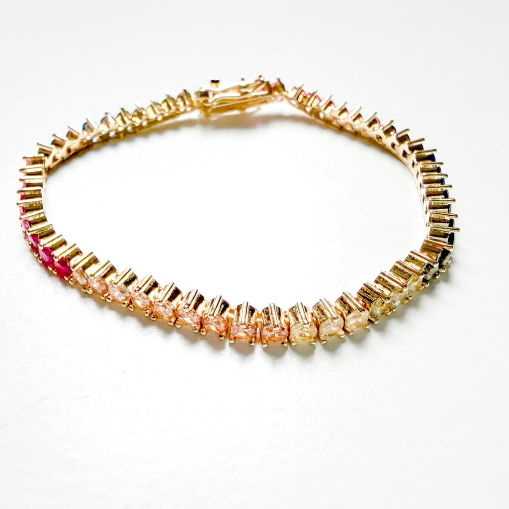 Round multicolor tennis bracelet - Séfan Jewelry