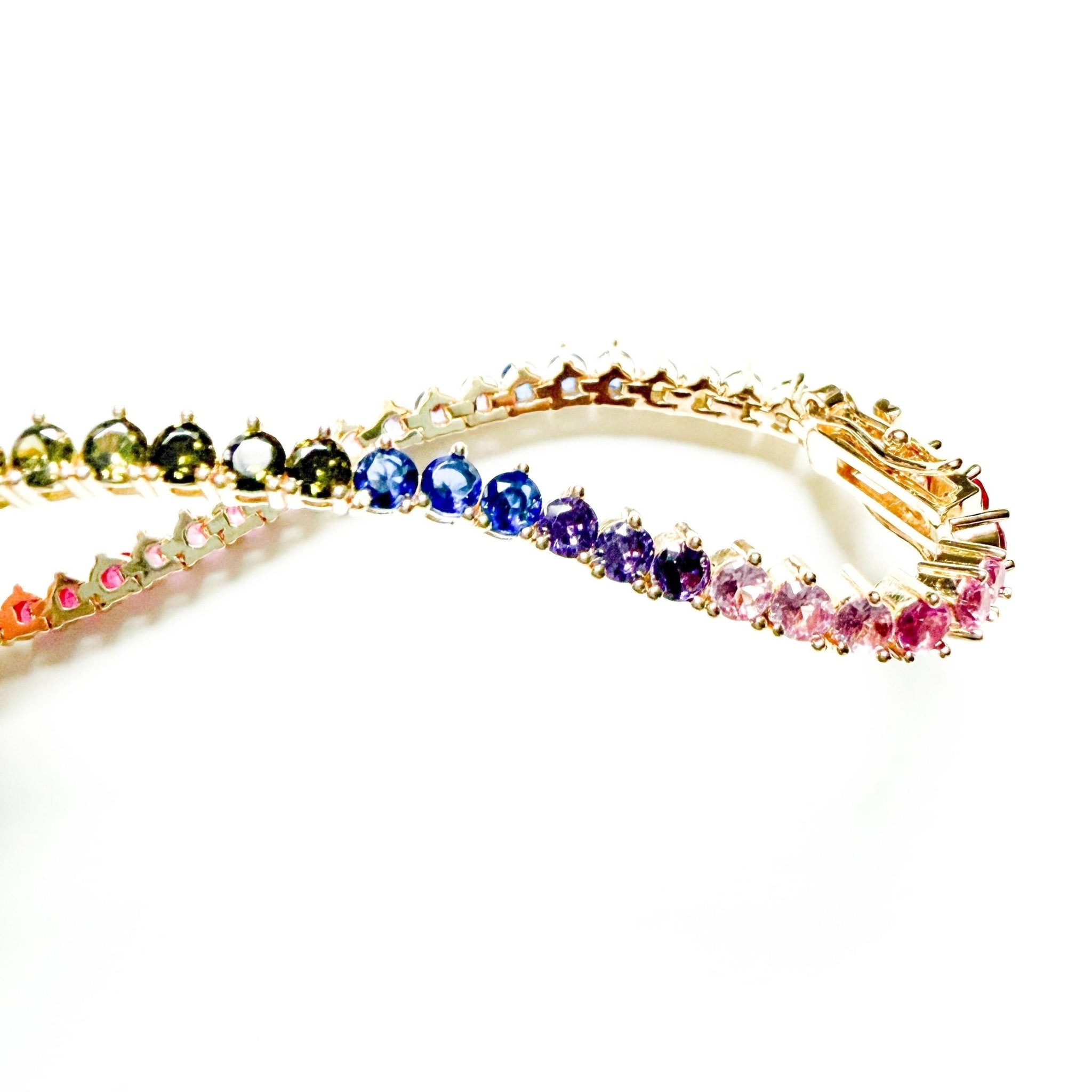Round multicolor tennis bracelet - Séfan Jewelry