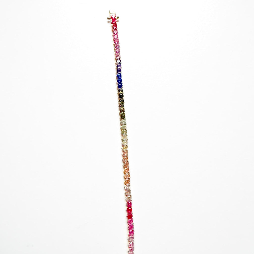 Round multicolor tennis bracelet - Séfan Jewelry