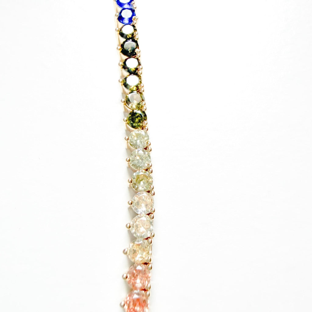 Round multicolor tennis bracelet - Séfan Jewelry
