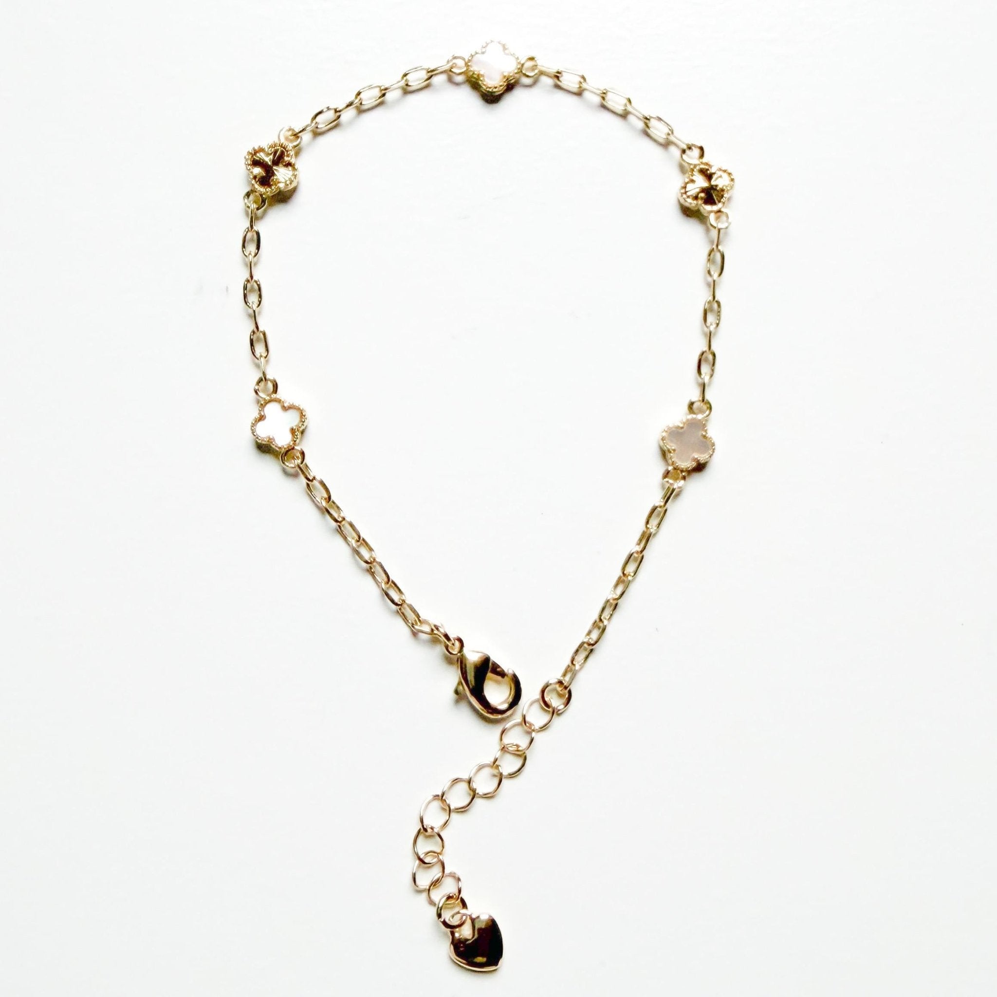 Mother of Pearl Clover Bracelet - Séfan Jewelry