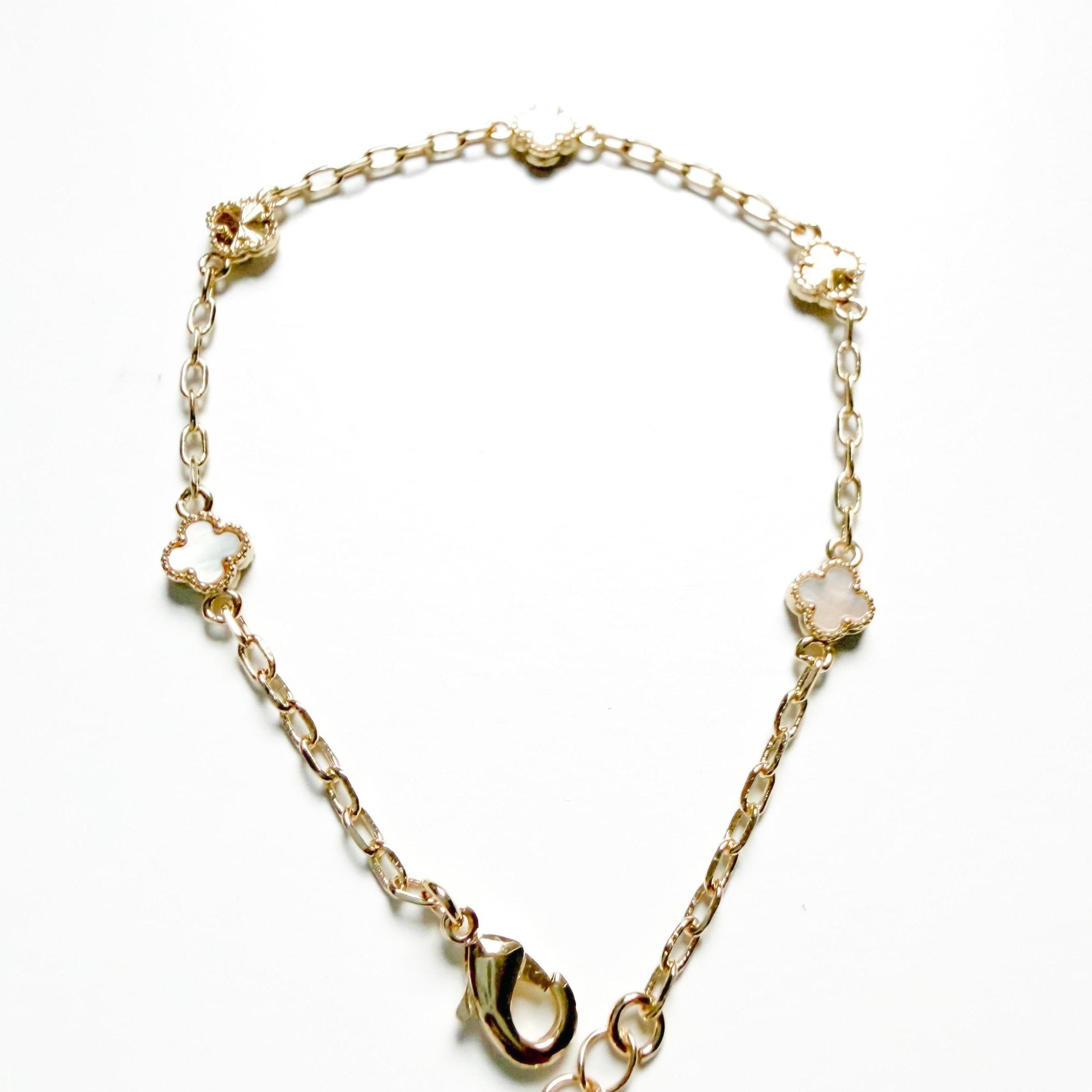 Mother of Pearl Clover Bracelet - Séfan Jewelry