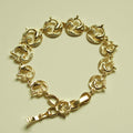 Pavé CZ Dolphin Link Bracelet — 14K Gold Plated