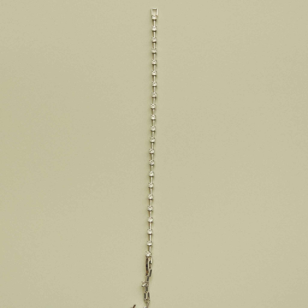 Clear CZ Station Bracelet