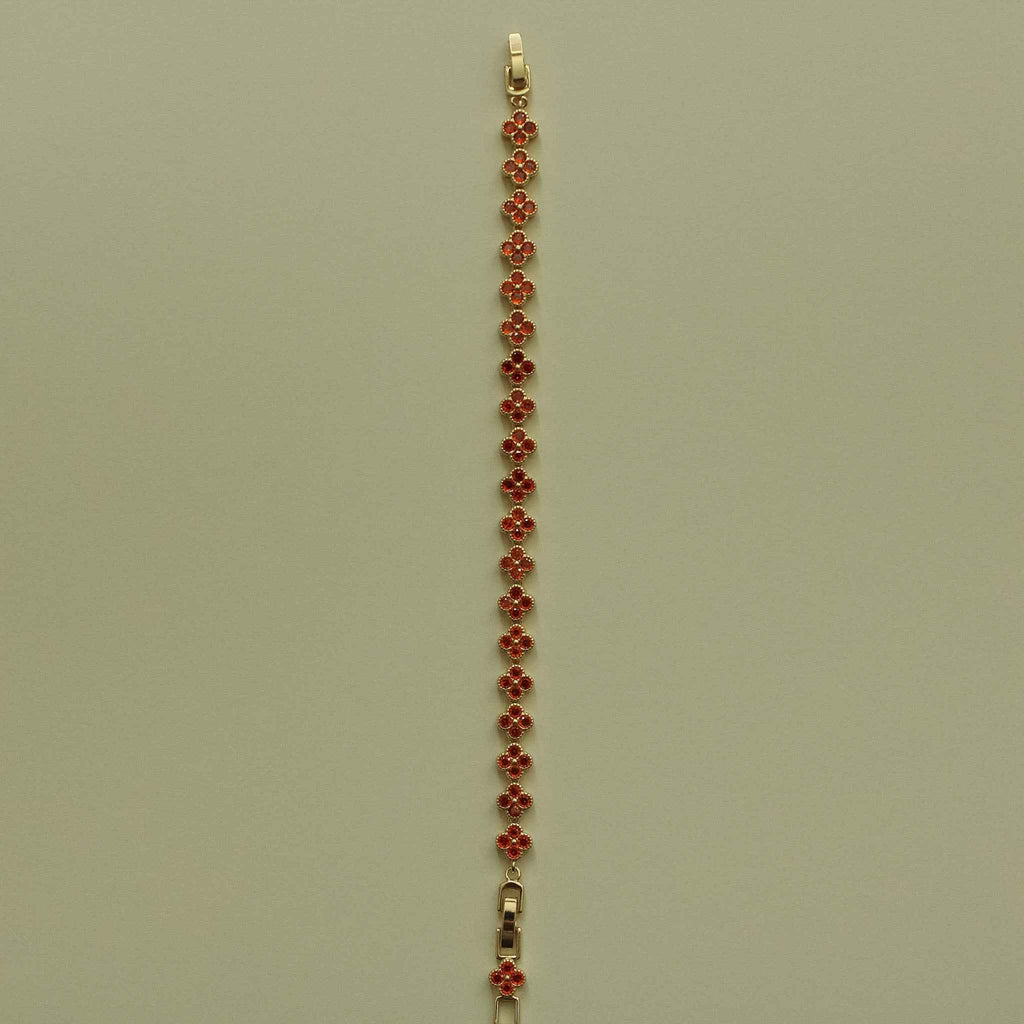 Red Clover CZ Bracelet