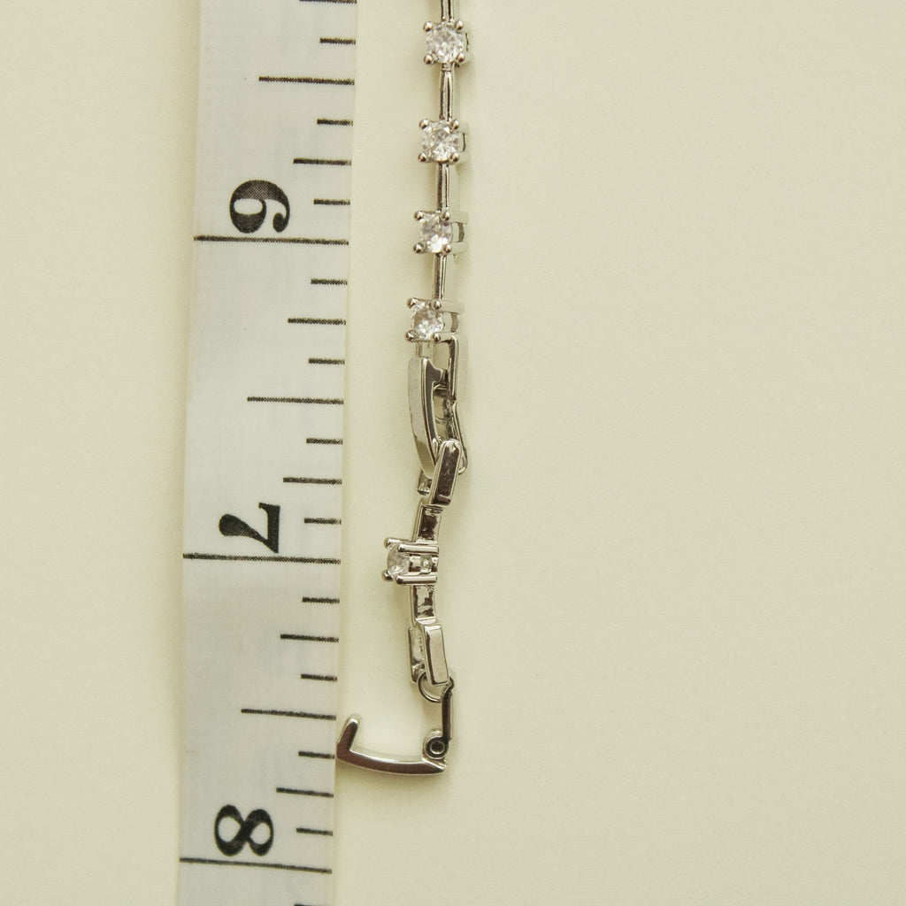 Clear CZ Station Bracelet