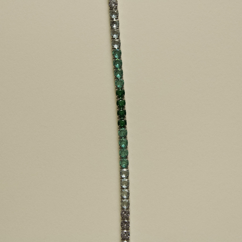 Emerald Ombre CZ Tennis Bracelet
