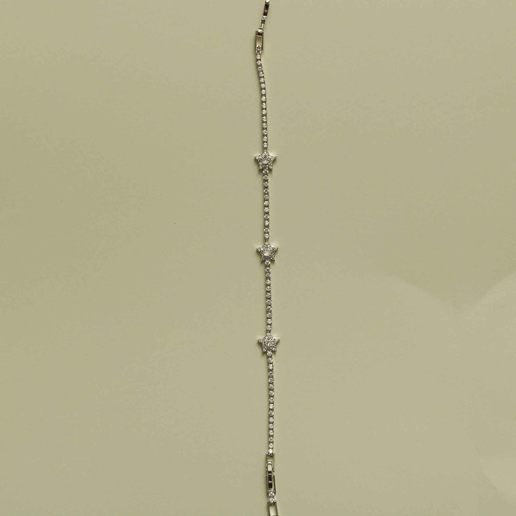 CZ Star Station Tennis Bracelet