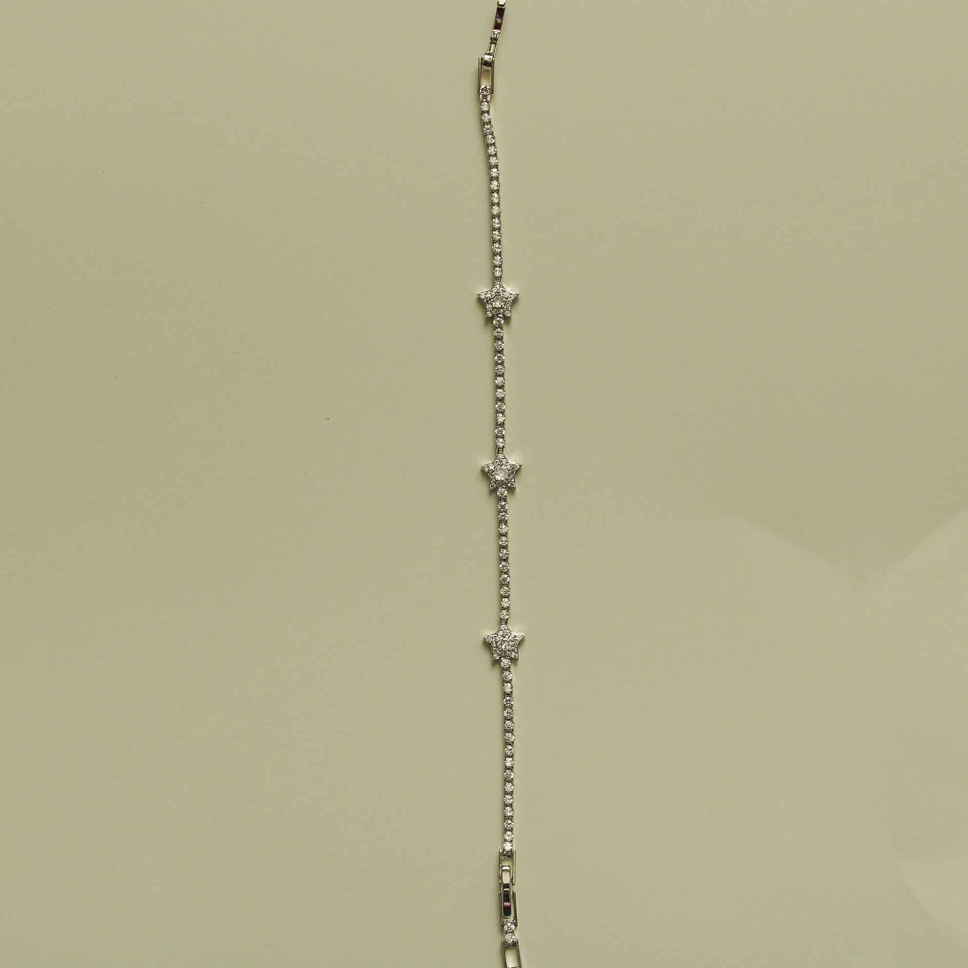 CZ Star Station Tennis Bracelet