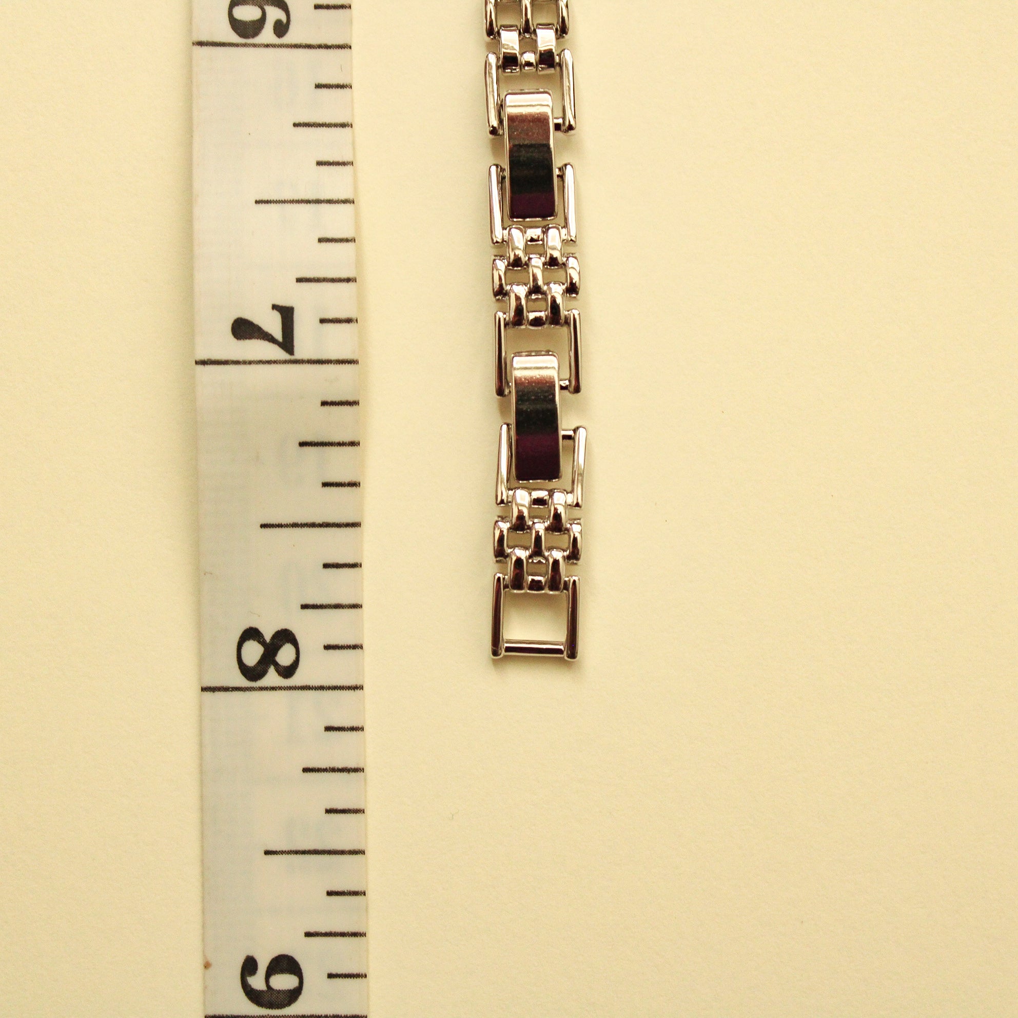 Open Rectangle Pavé CZ Bracelet — Silver