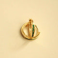 Emerald Green CZ Mini Huggie Hoops