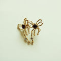 Bow Drip Stud Earrings — 14K Gold Plated | Amethyst CZ - Séfan Jewelry