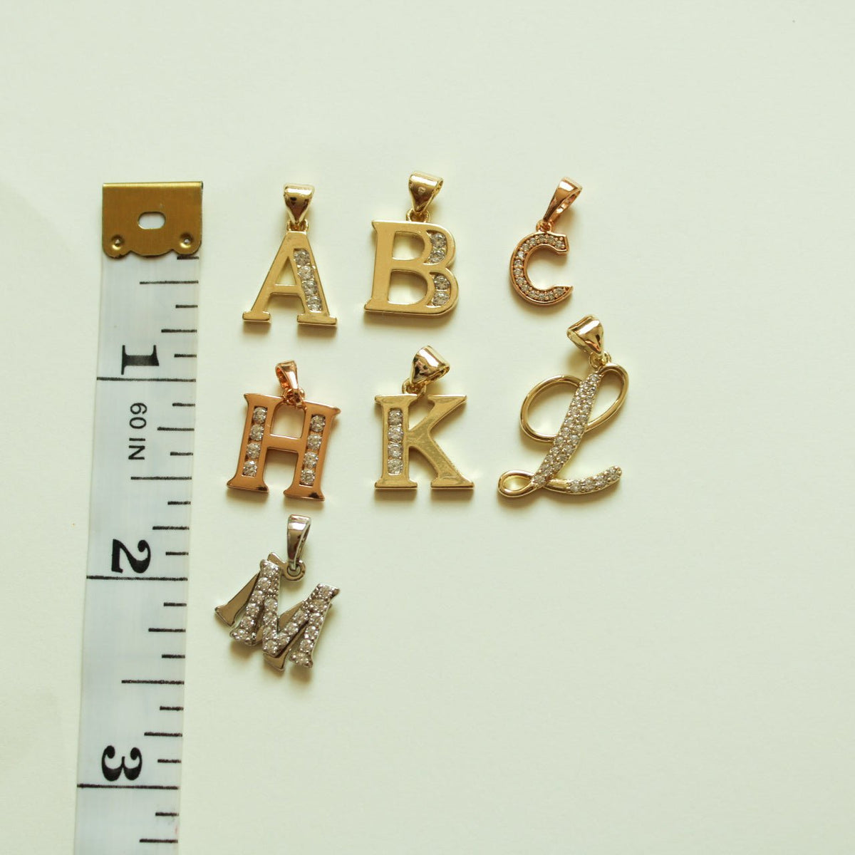 CZ Initial Letter Pendant — Gold Plated - Séfan Jewelry