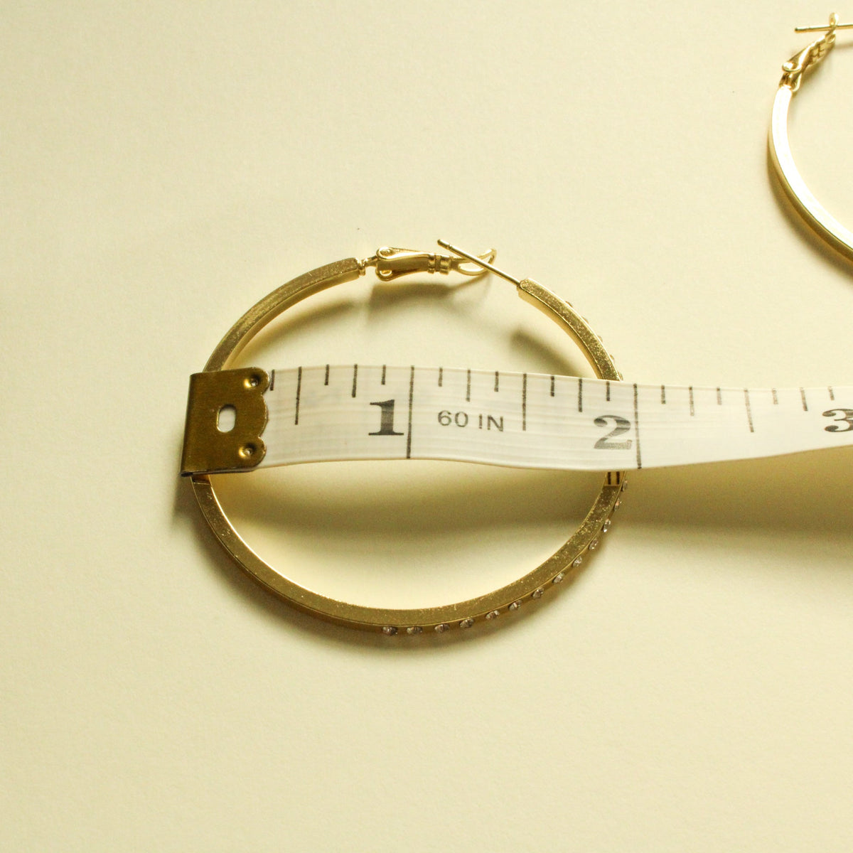 CZ Studded Flat Band Hoop Earrings — 14K Gold Plated | 3 Sizes - Séfan Jewelry