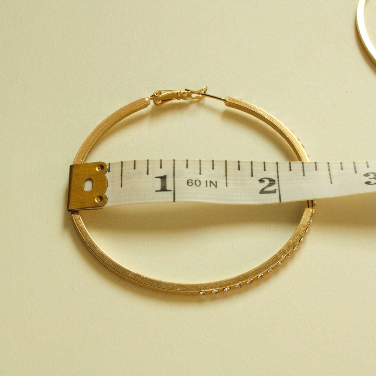CZ Studded Flat Band Hoop Earrings — 14K Gold Plated | 3 Sizes - Séfan Jewelry