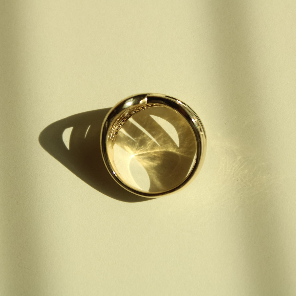 Infinity Crossover Pavé CZ Wide Band Ring — 14K Gold Plated - Séfan Jewelry