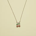 Pavé CZ Cherry Pendant Necklace — Silver - Séfan Jewelry