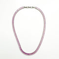 Pink baguette tennis Necklace - Séfan Jewelry