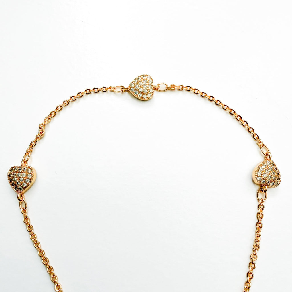 Rose heart anklet - Séfan Jewelry