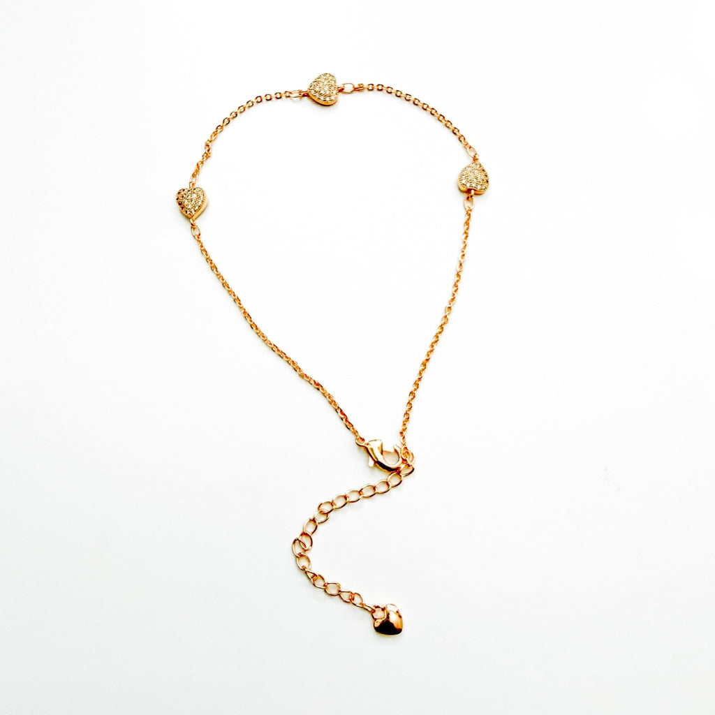 Rose heart anklet - Séfan Jewelry