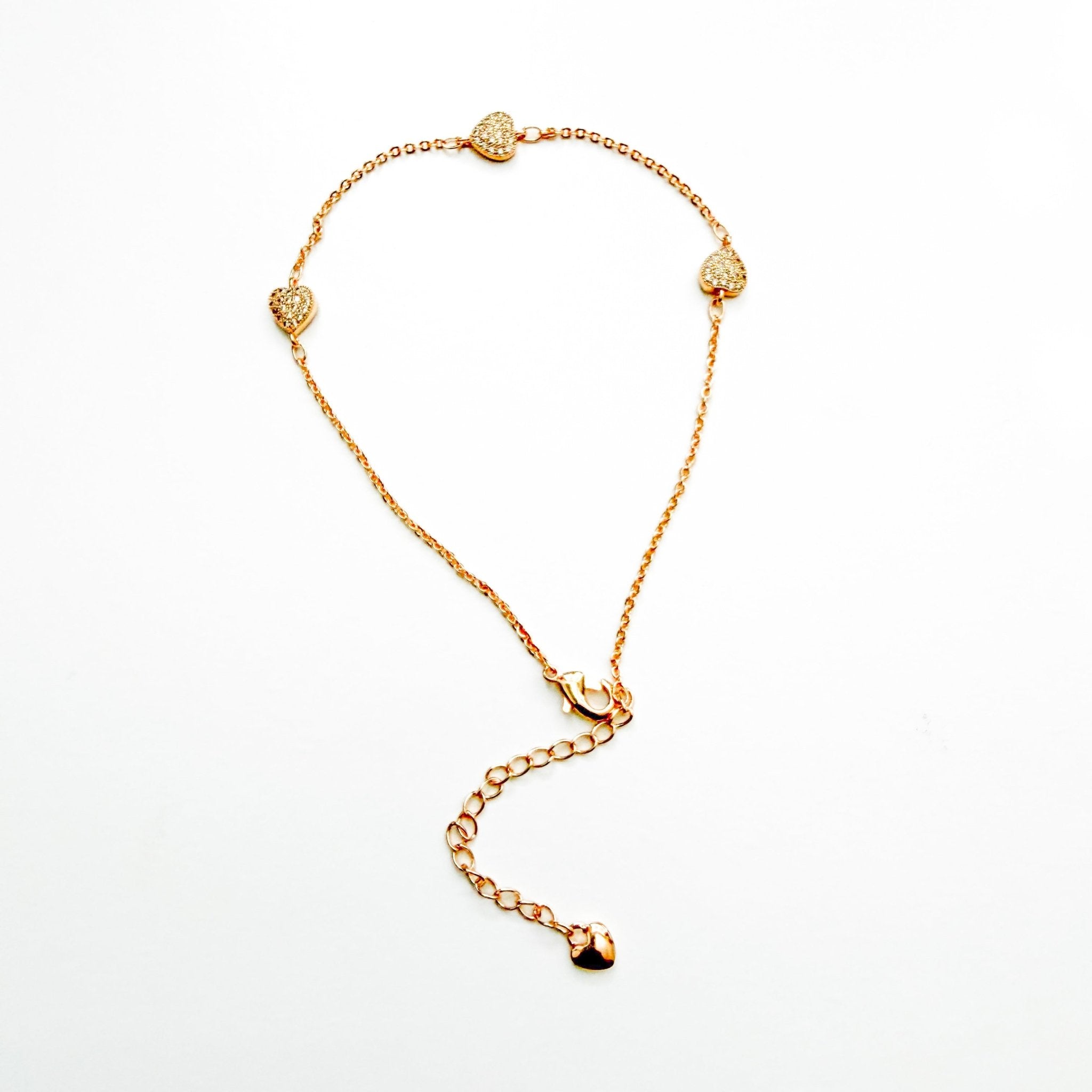 Rose heart anklet - Séfan Jewelry