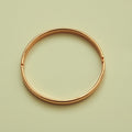 Rose gold simple bangle bracelet, smooth circular band