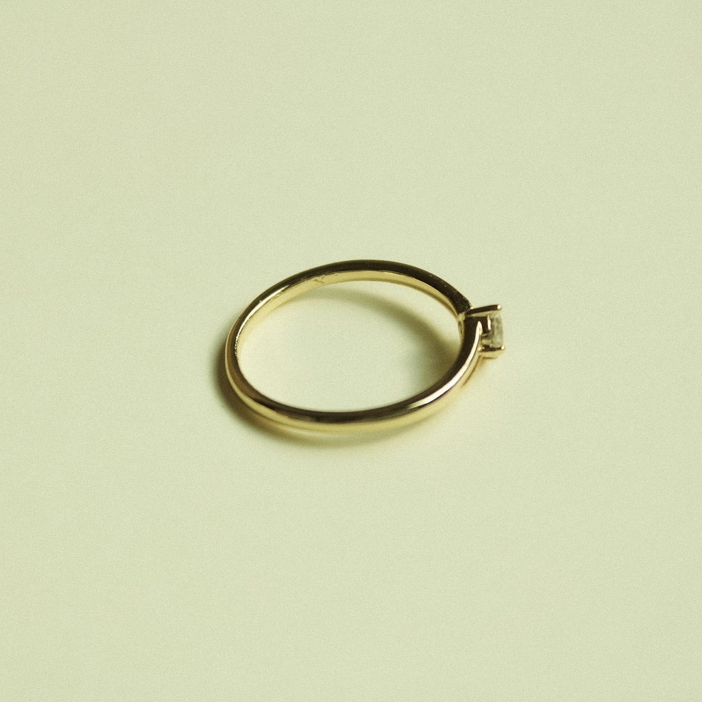 Simple Solitaire Round CZ Ring - Séfan Jewelry
