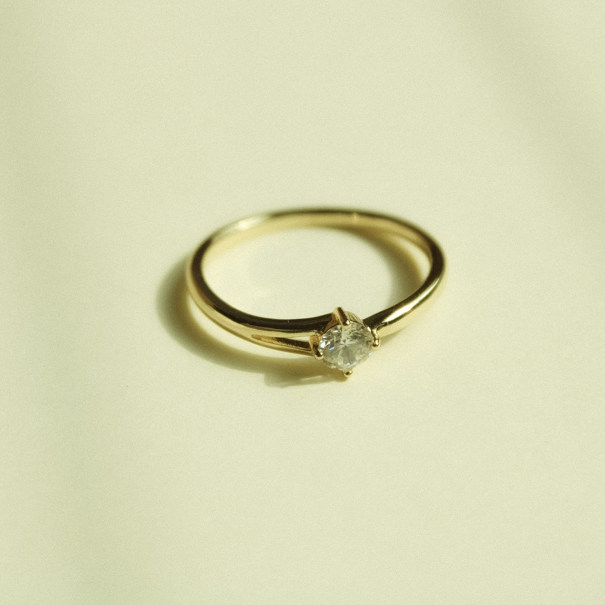 Simple Solitaire Round CZ Ring - Séfan Jewelry
