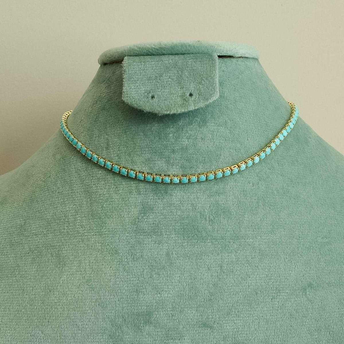Tennis Necklace — 14K Gold Plated 925 Silver