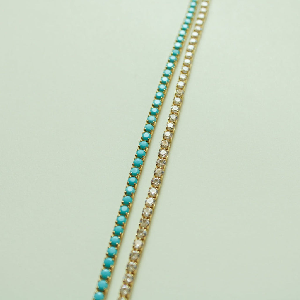 Tennis Necklace — 14K Gold Plated 925 Silver - Séfan Jewelry