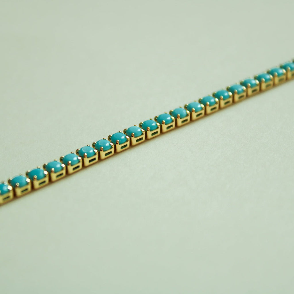 Tennis Necklace — 14K Gold Plated 925 Silver - Séfan Jewelry
