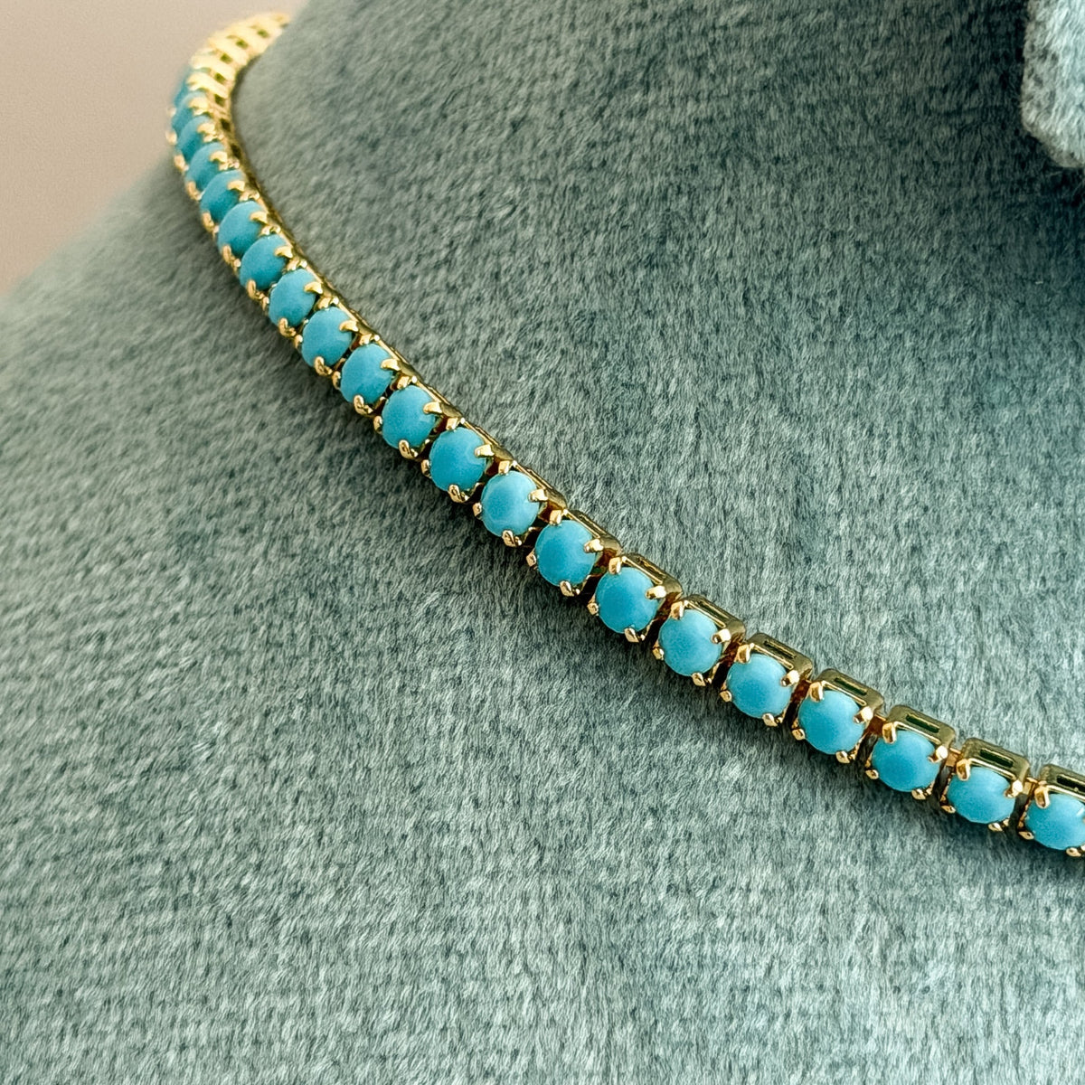 Tennis Necklace — 14K Gold Plated 925 Silver - Séfan Jewelry