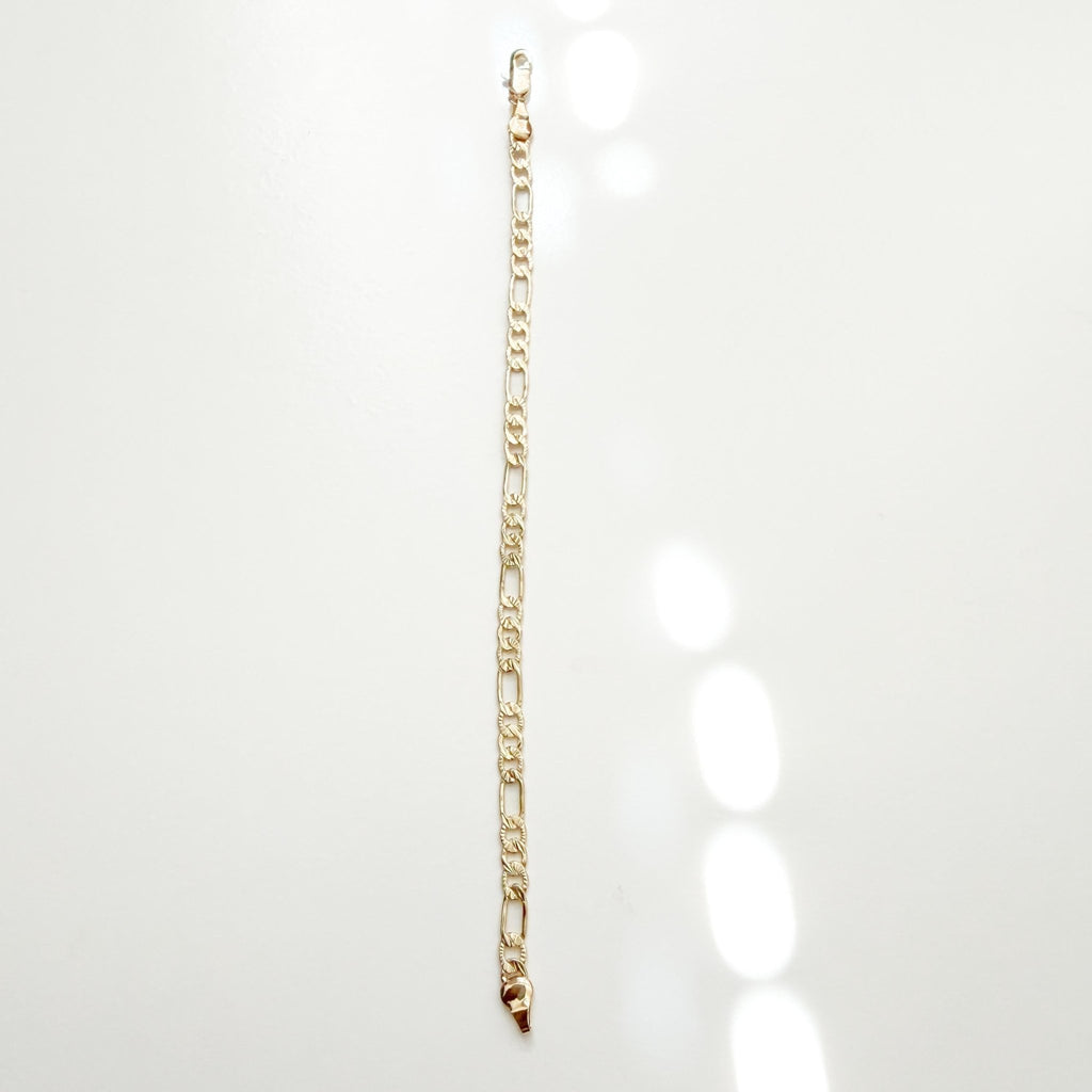 Textured figaro link bracelet - Séfan Jewelry