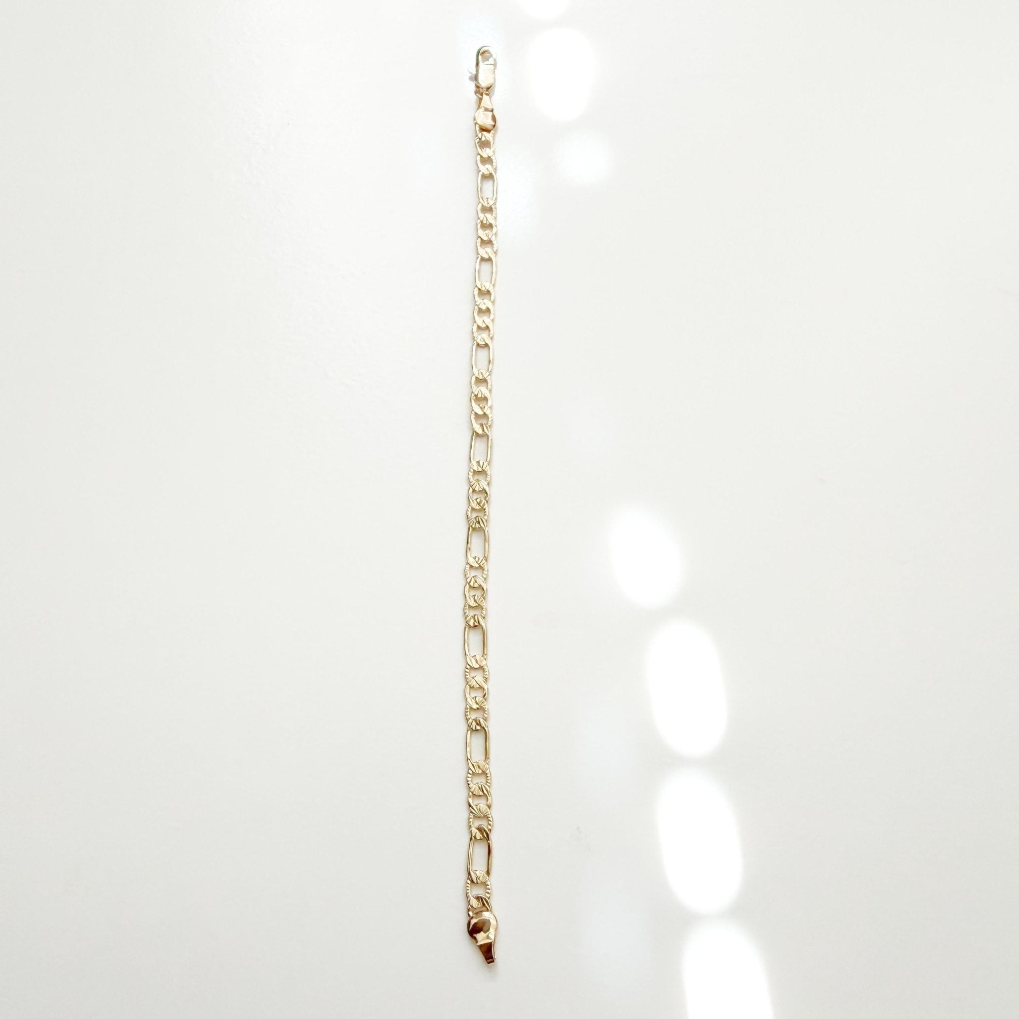 Textured figaro link bracelet - Séfan Jewelry