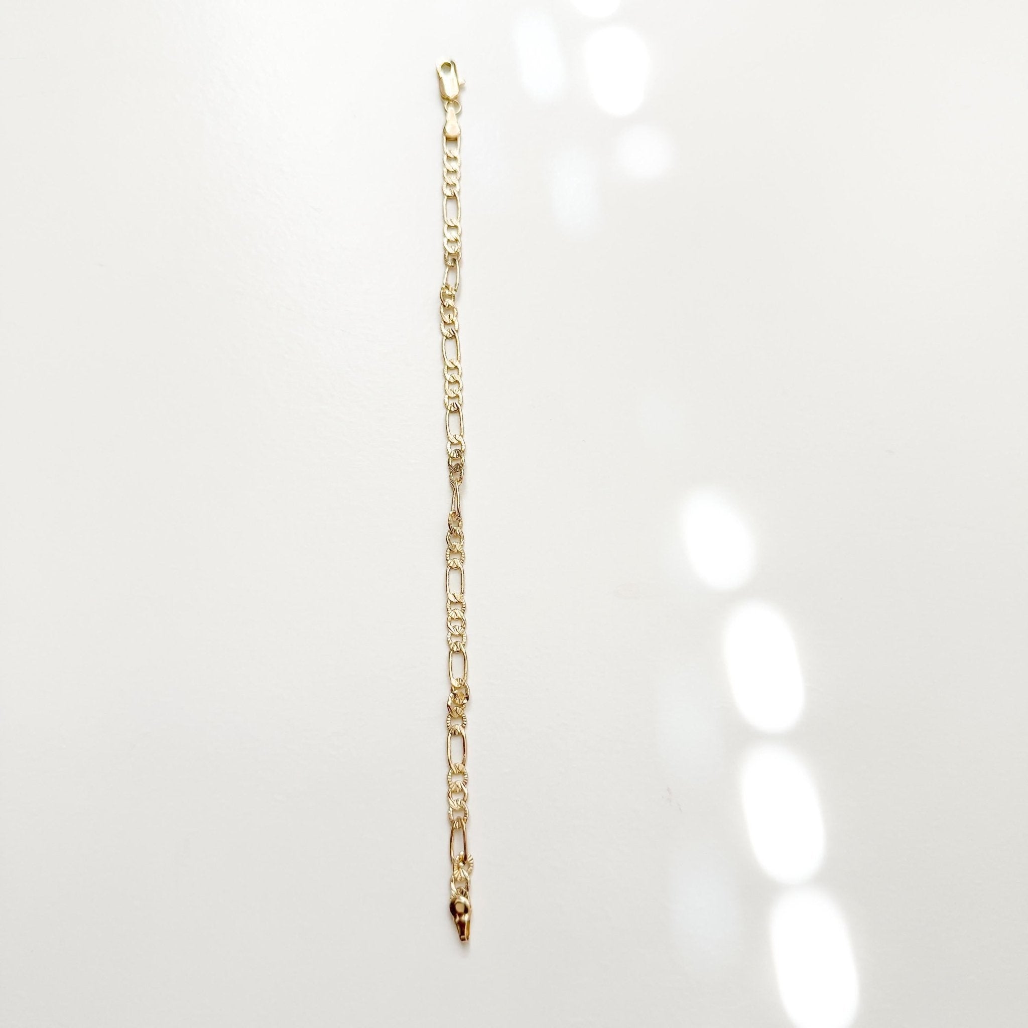 Textured figaro link bracelet - Séfan Jewelry
