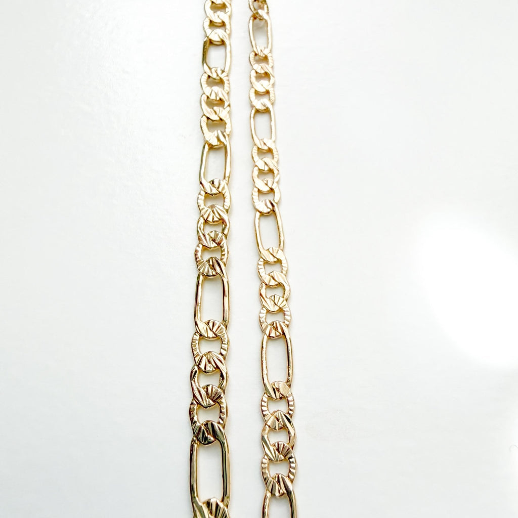 Textured figaro link bracelet - Séfan Jewelry