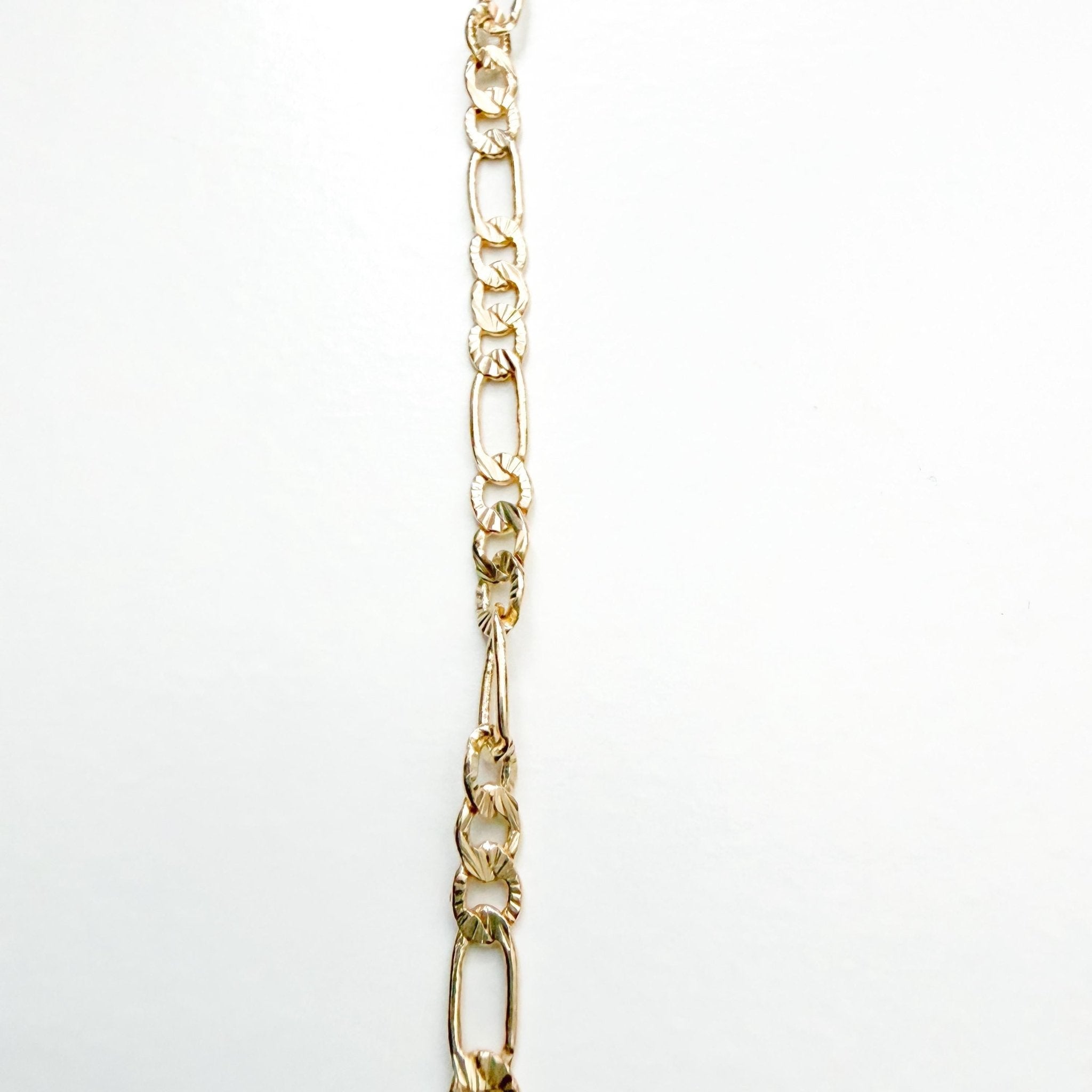 Textured figaro link bracelet - Séfan Jewelry